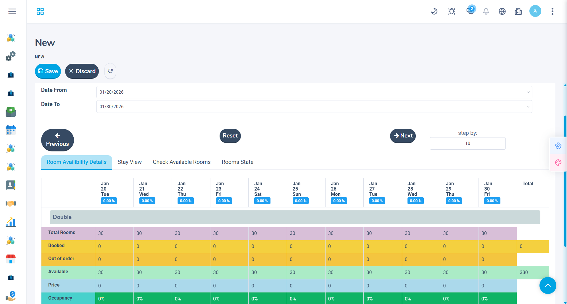 Reservation Interface
